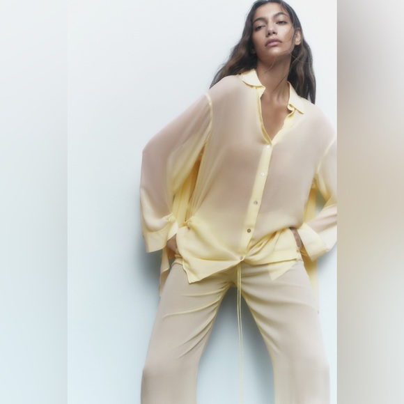 ZARA Sheer Shirt - Picture 3 of 8